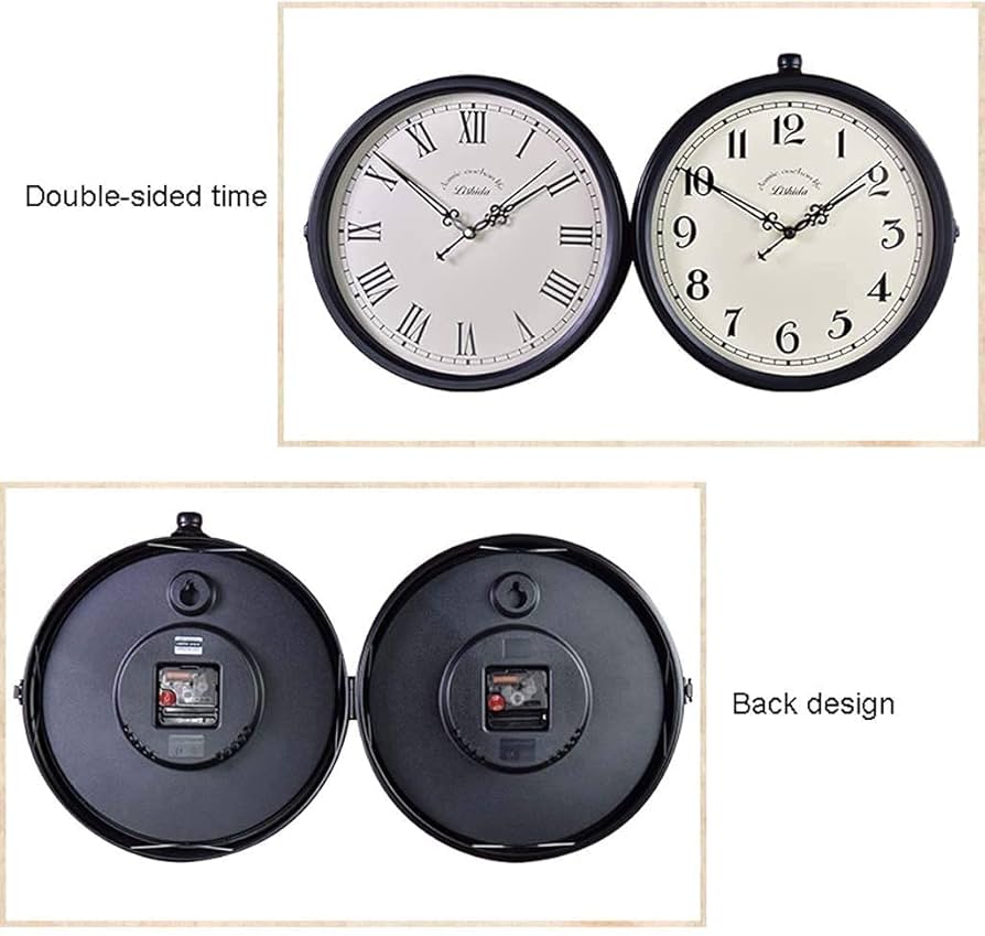 両面時計　壁掛け　ビンテージ 楽天市場】両面時計 おしゃれ 壁掛け 壁掛け時計 時計 レトロ